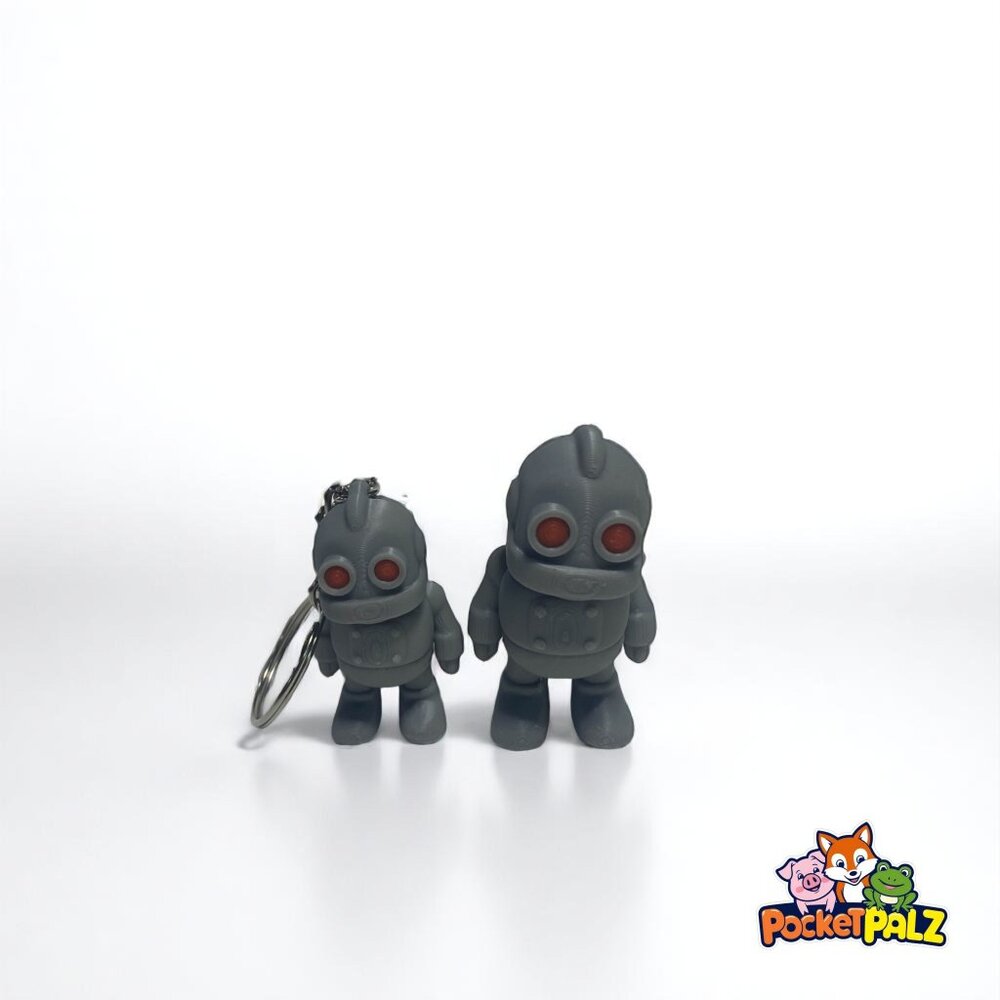 3D Printed Articulated Tiny Robot Fidget Toy and Keychain